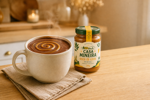 Chocolate quente com Doce de Leite Casa Dourada