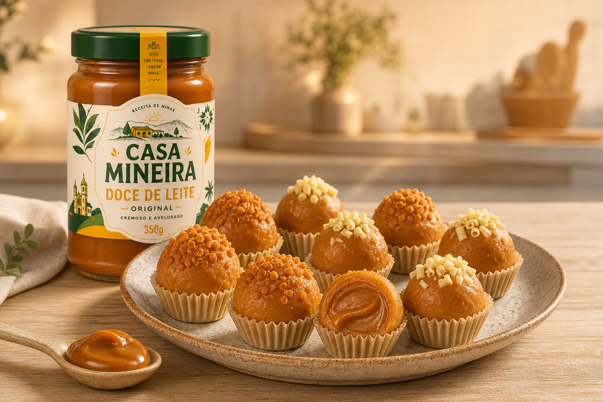 Brigadeiro gourmet de Doce de Leite Casa Dourada