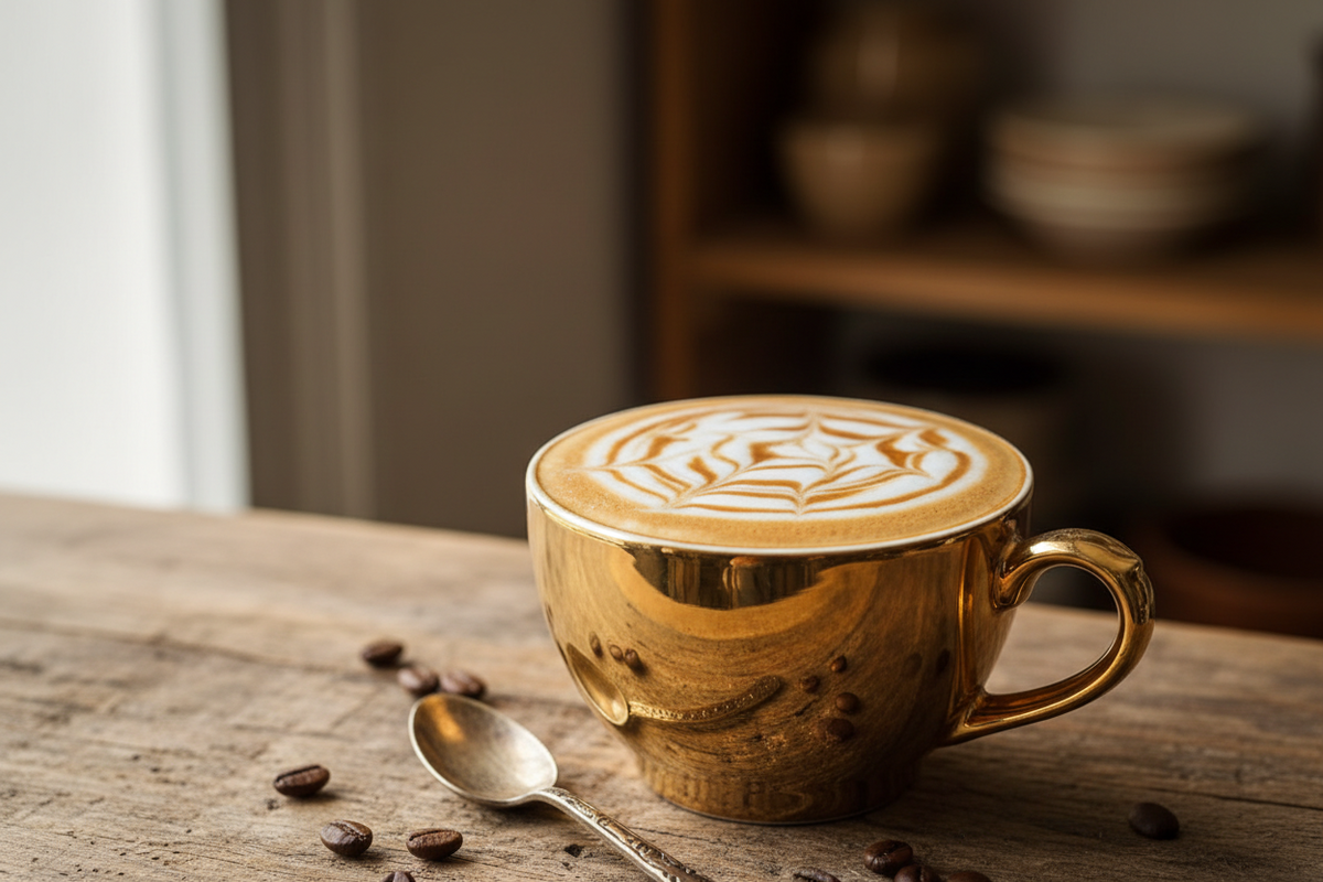 Café cremoso com Doce de Leite Casa Dourada