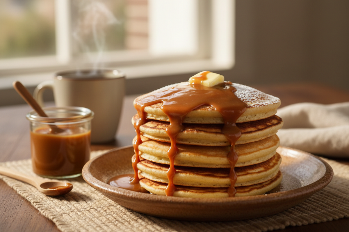 Panquecas com Doce de Leite Original para um pequeno-almoço especial